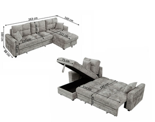 DIVANO LETTO CON CHAISE LONGUE: CHOLLAZO.