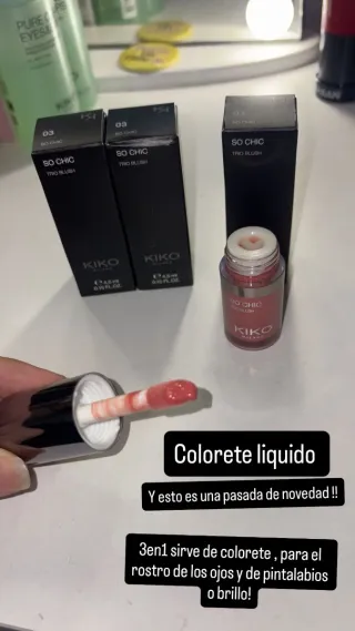 Colorete líquido Kiko Milano rosa