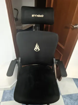 Silla ergonómica Symino Negra Terciopelo