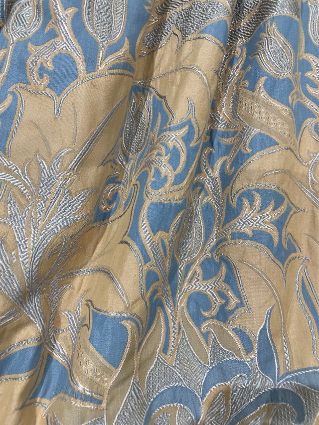 Vestido Fallera Beige y Azul