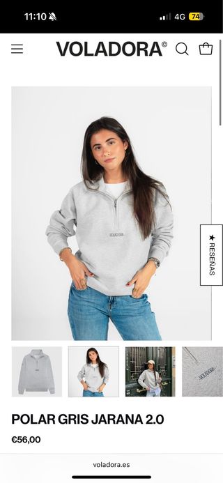 Sudadera Voladora gris TALLA S