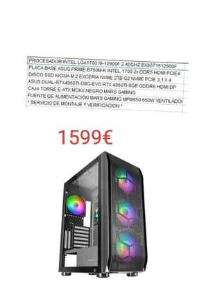PC Gaming i9 RTX 4060 Ti ASUS