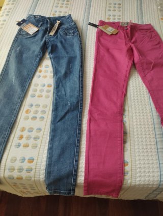 Pantalones Lois Rosas + vaqueros Zero 7 jeans T34