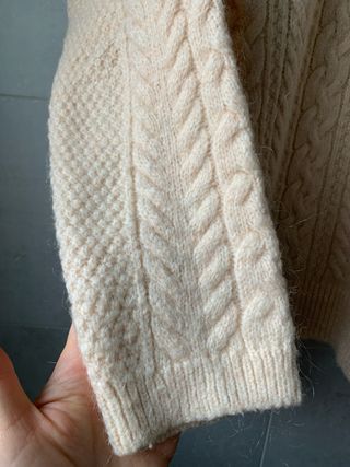 Jersey Zara beige ochos