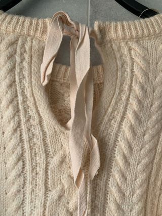 Jersey Zara beige ochos