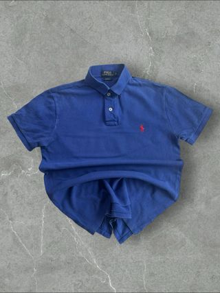 Ralph Lauren polo vintage manga corta color azul