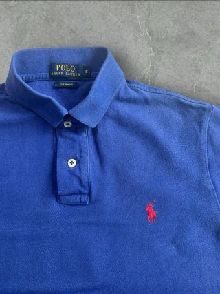 Ralph Lauren polo vintage manga corta color azul