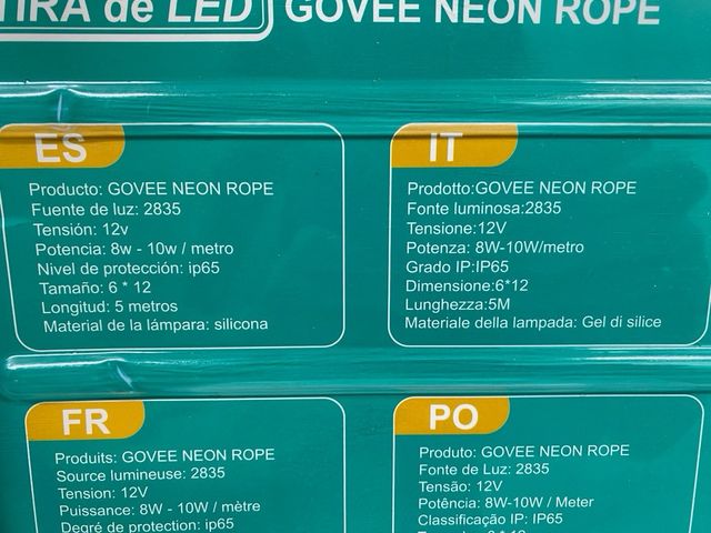 Tira LED Neón SANDA 5m 12V