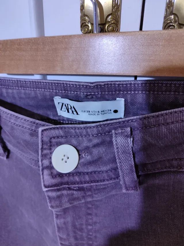 Pantalón Zara Marine Straight Talla 38