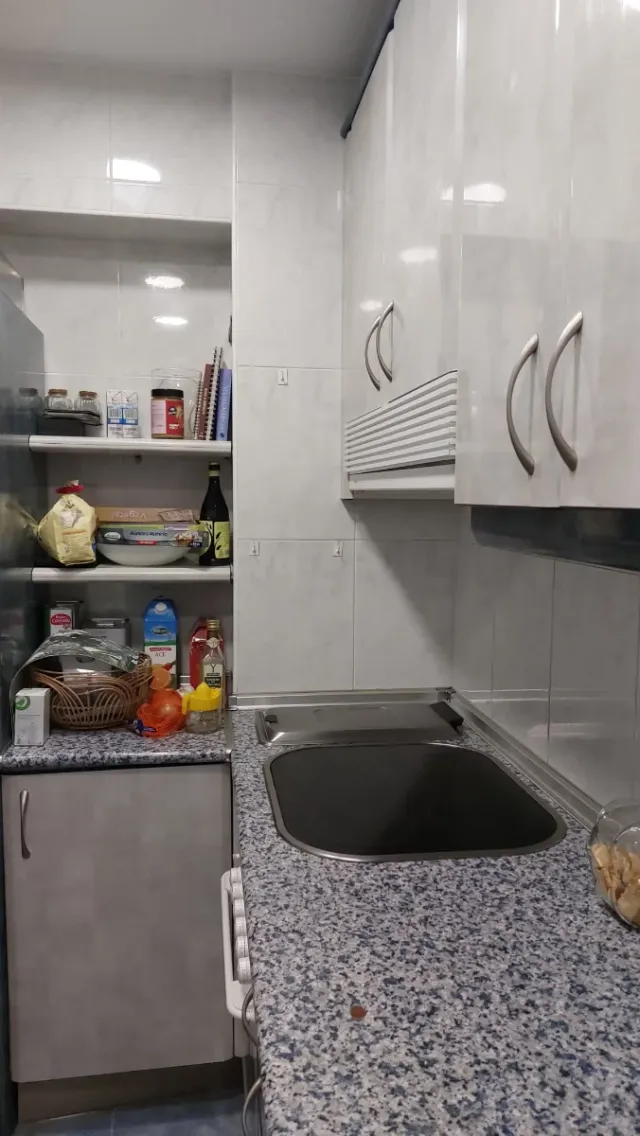 Cocina completa azul y blanca