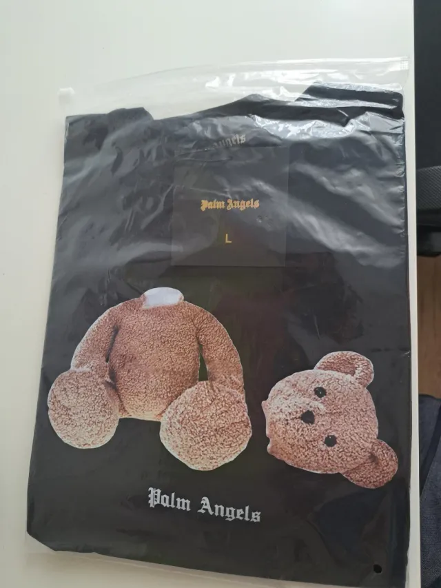 Camiseta Palm Angels Negra Talla L  con etiqueta