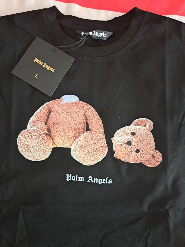 Camiseta Palm Angels Negra Talla L  con etiqueta