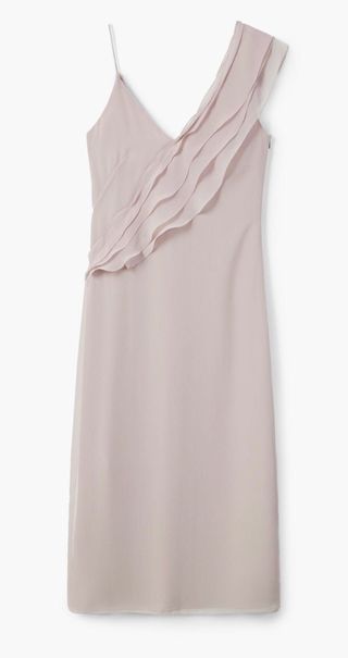 Vestido Vincent Mango beige