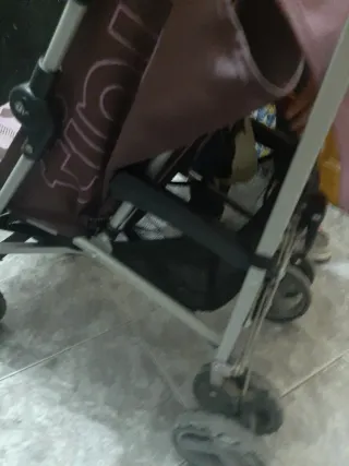 Silla de paseo bebé rosa