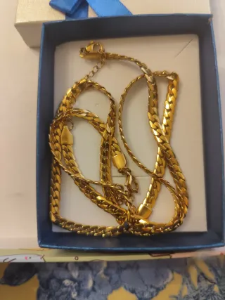 Collar con pulsera oro 18 k.liminads