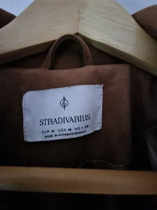 Abrigo marrón imitación ante