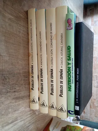 Lote 6 libros PUEBLOS DE ESPAÑA y Nutrición