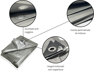 Telo impermeabile da Esterno 10x10 mt 260 gr/m² |