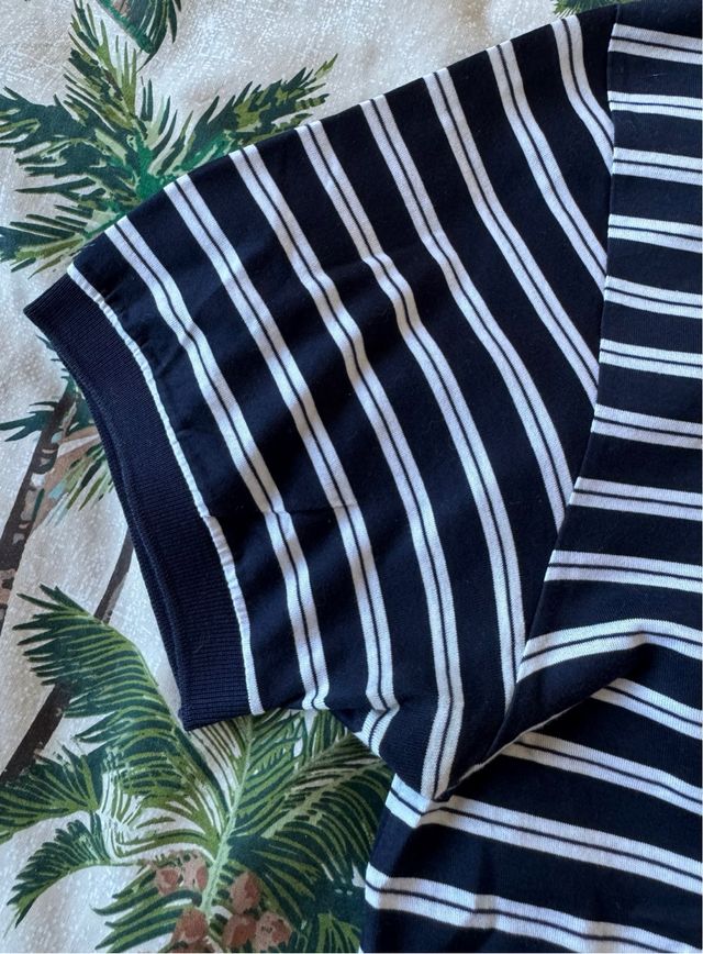 Polo Dior Rayas Azul y Blanco