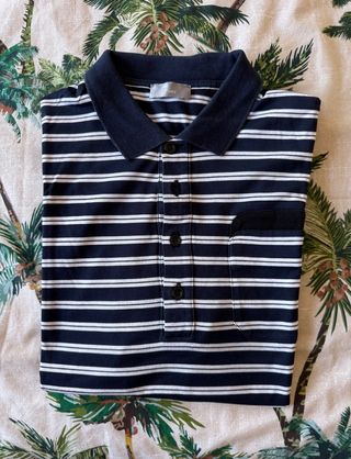 Polo Dior Rayas Azul y Blanco
