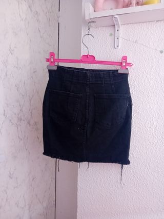 Falda vaquera negra