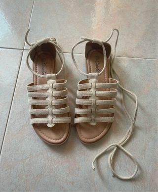 Sandali alla schiava beige