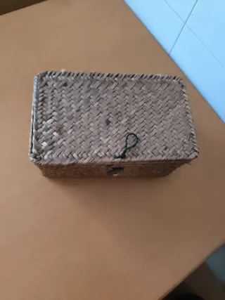 Caja de almacenaje tipo mimbre