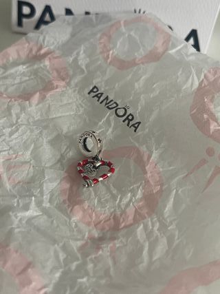 Pandora Charm Corazón Bastón Caramelo Navidad