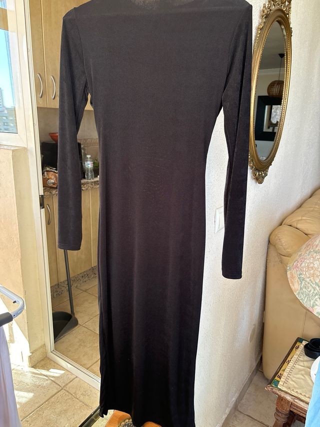 Elegante vestido negro talla única