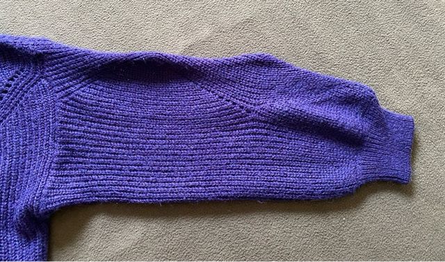 Jersey Morado Amplio M Mohair Aberturas Laterales