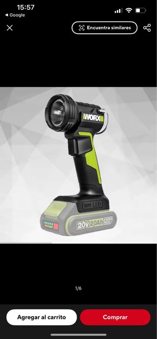 Linterna Worx 20V LED