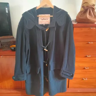 Abrigo lana azul marino talla 56