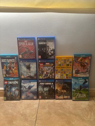 Lote Videojuegos PS4 y Wii U
