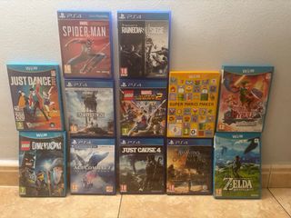 Lote Videojuegos PS4 y Wii U
