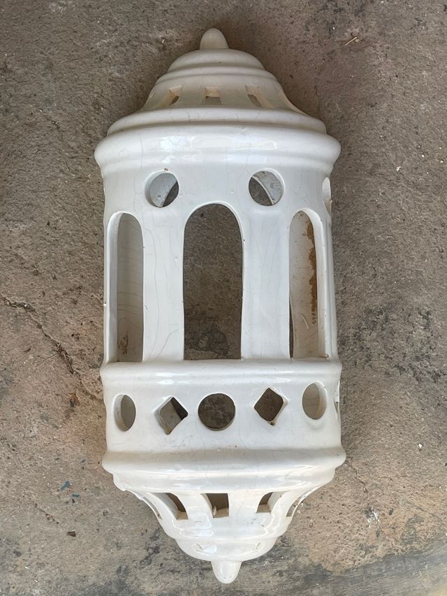 Aplique Cerámica Blanco 50cm altura