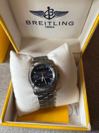 Titanio blu e argento Breitling