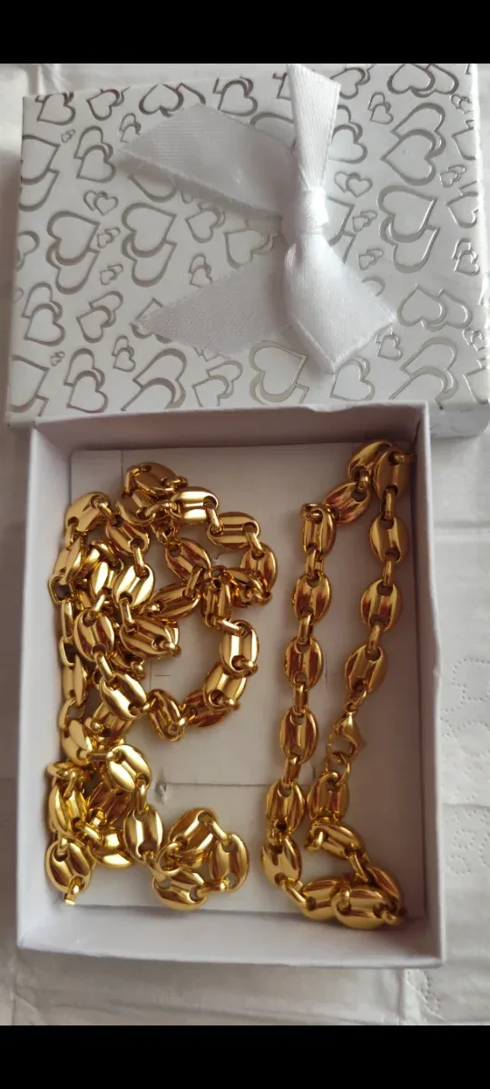 Collana a maglie con bracciale in oro 18 k.liminads