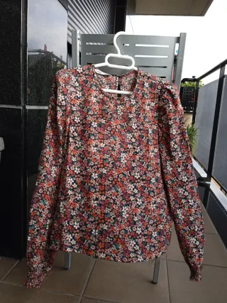 Blusa Lefties Estampada Flores Talla XS