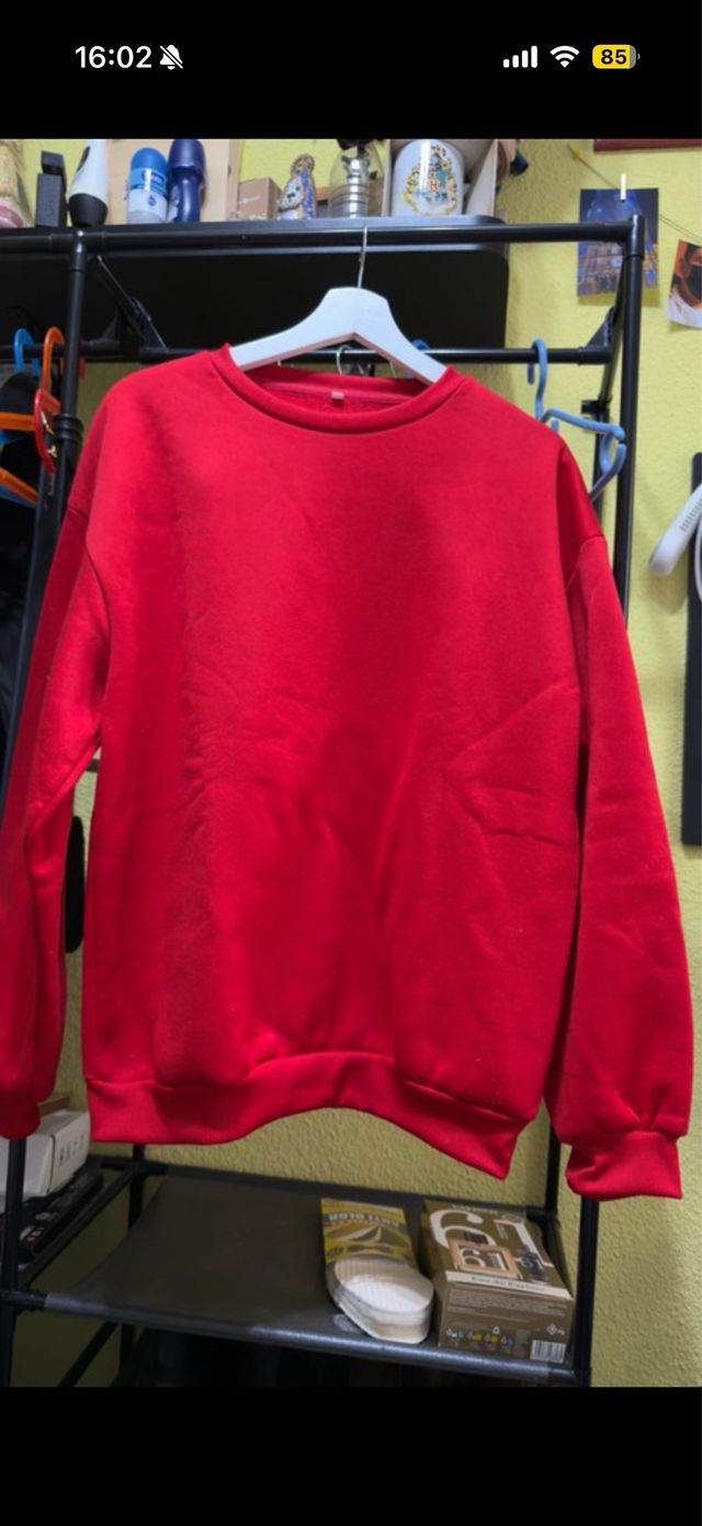 Sudadera básica roja
