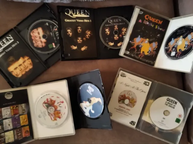 Lote 6 DVDs Queen: Greatest Hits, Wembley, Odeon