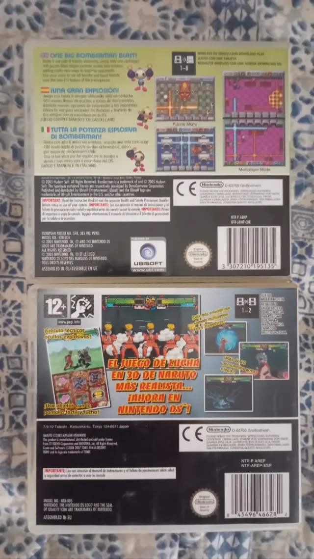 Bomberman DS e Naruto Ninja Destiny