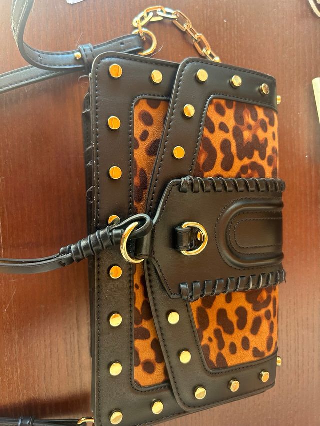 Bolso Morgan Animal Print Tachuelas