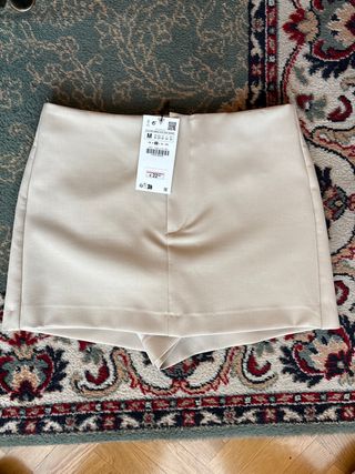 Falda pantalón Zara Beige Talla M