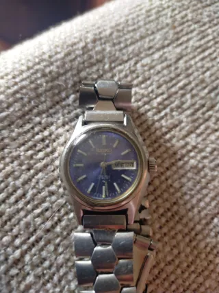 Reloj Seiko Mujer Vintage Azul/Plata