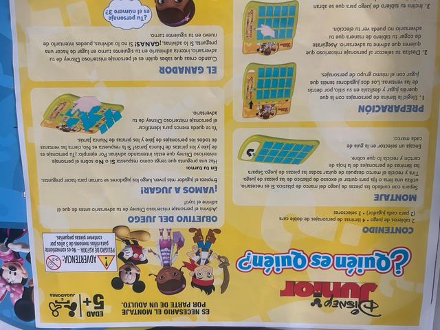 Quién es Quién Disney Junior Juego Niños 5+