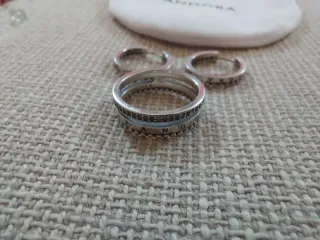 Conjunto Pandora Anillo y Pendientes Aro