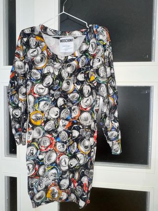 Vestido Moschino Couture Lata Multicolor