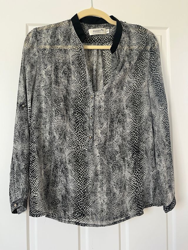 Camisa gasa ANANY estampado serpiente talla M