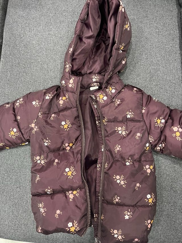 Chaqueta niña floral morada