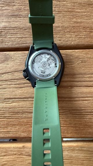Reloj Seiko Monstraps Caucho Negro/Verde